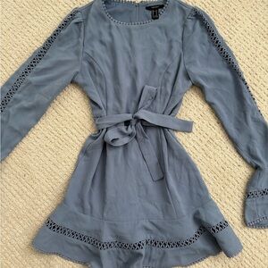 Forever 21 Blue Long-Sleeve Dress
